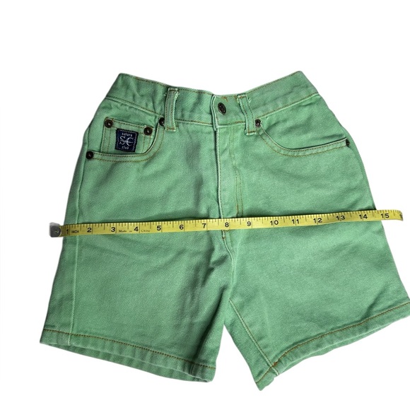 Vintage 90’s Sahara Club Green Jean Shorts Size 6 - Picture 3 of 8